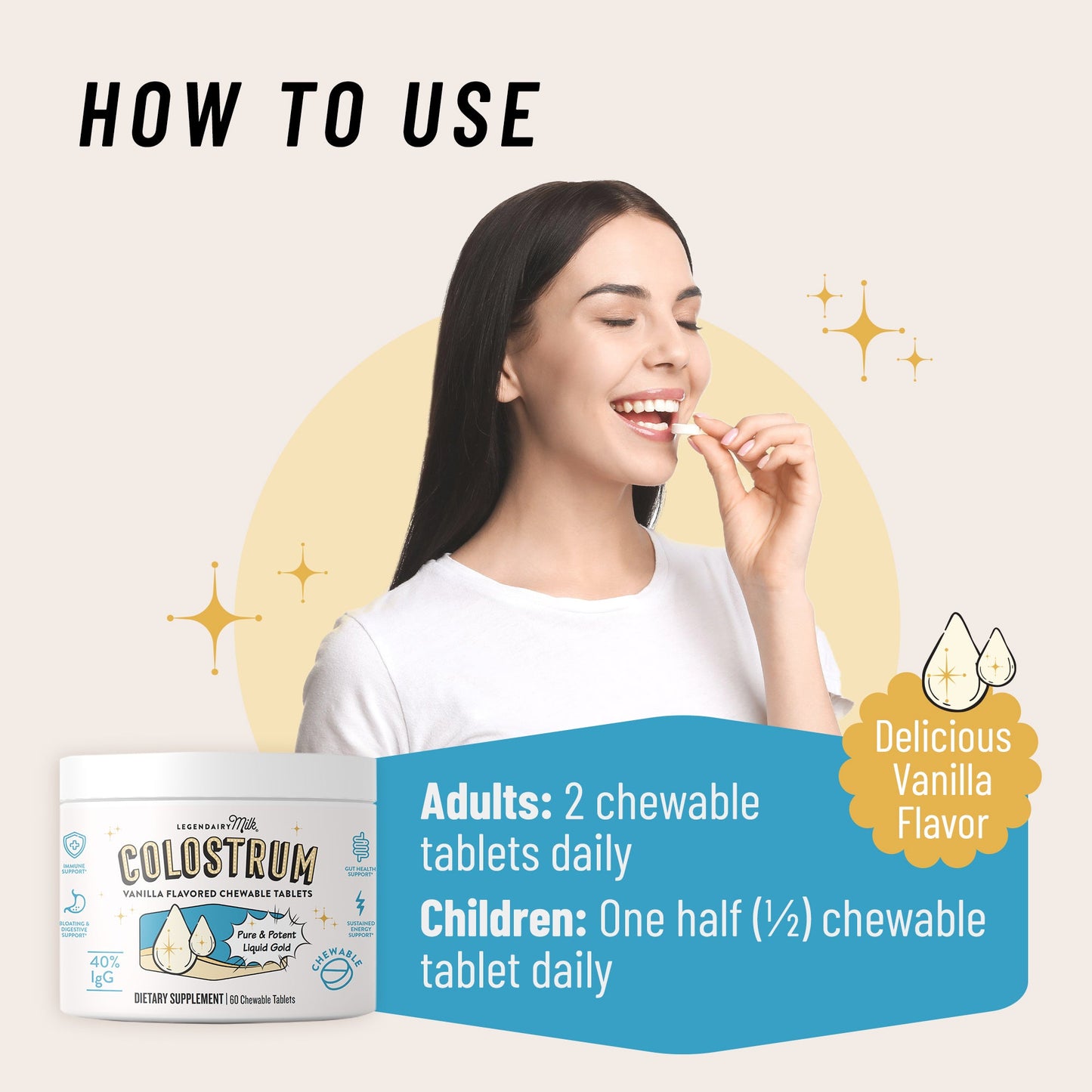 Colostrum Chewable Tablets - Legendairy Milk