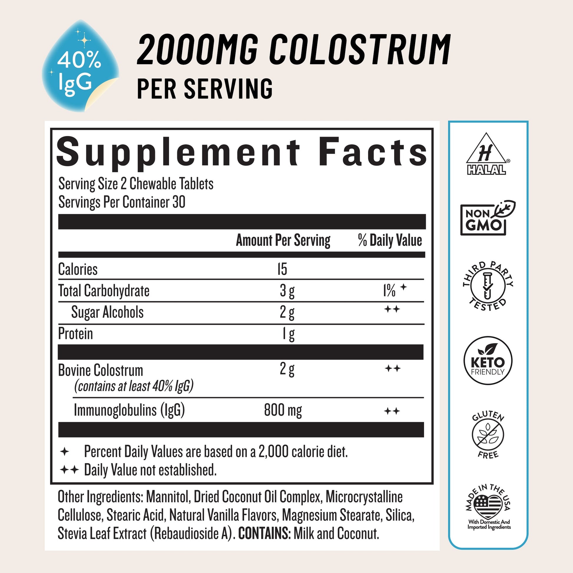 Colostrum Chewable Tablets - Legendairy Milk