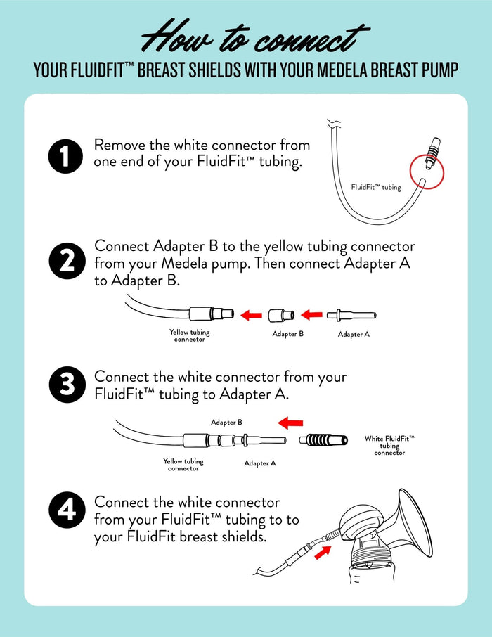 How to Connect Your FluidFit™ Breast Shields with a Medela Breast Pump - Legendairy Milk
