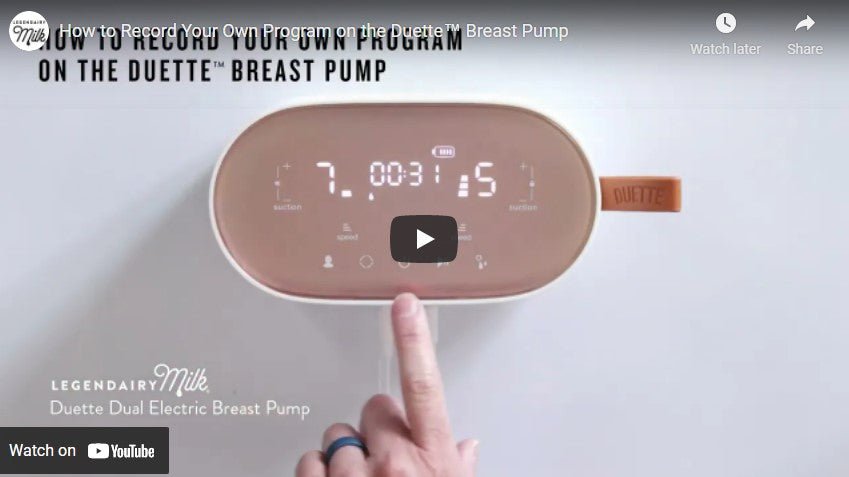 How to Record Your Own Program on the Duette™ Breast Pump - Legendairy Milk