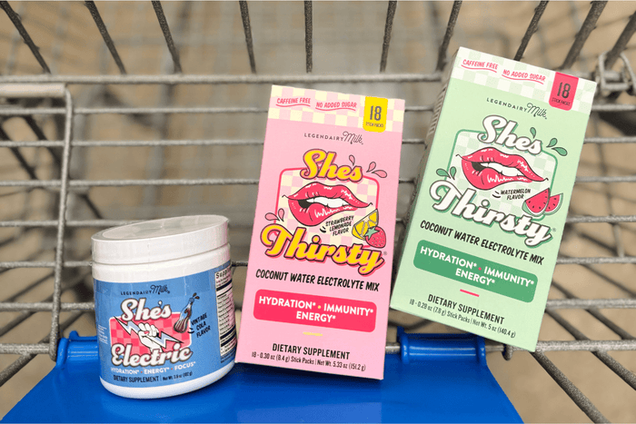 She’s Thirsty + She’s Electric: Now Available In-Store at Walmart! - Legendairy Milk