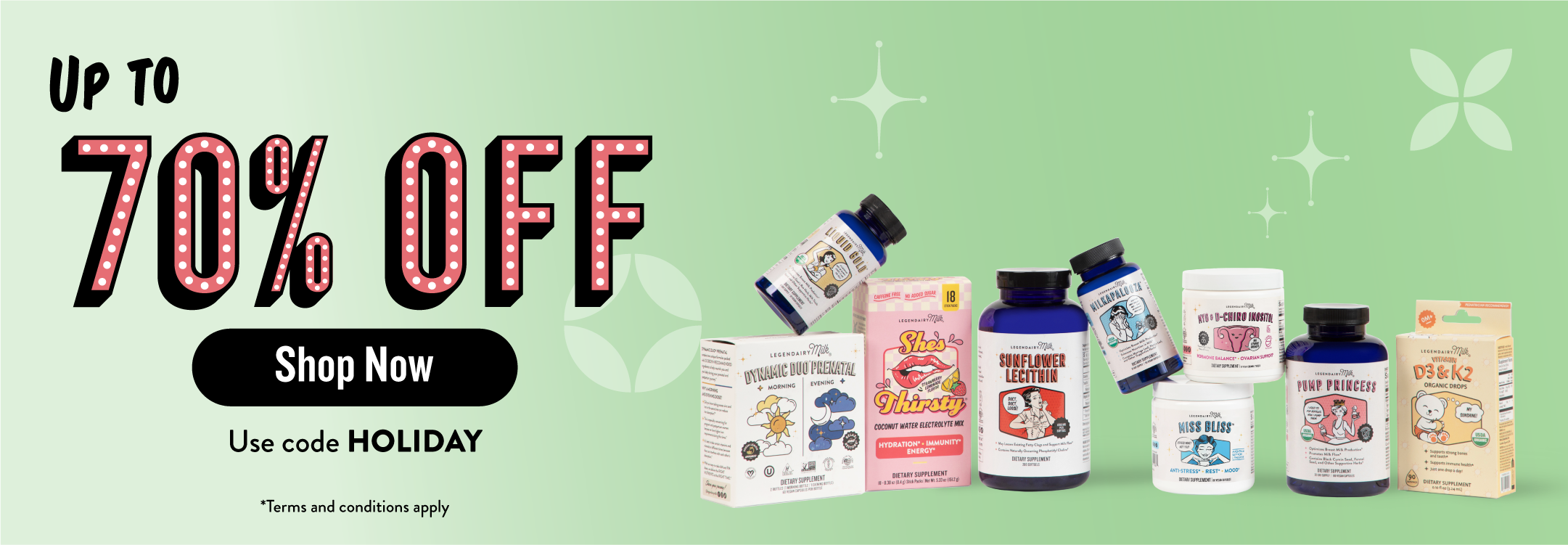 Up to 70% off! Shop Now and use code HOLIDAY at checkout. Terms and conditions apply.