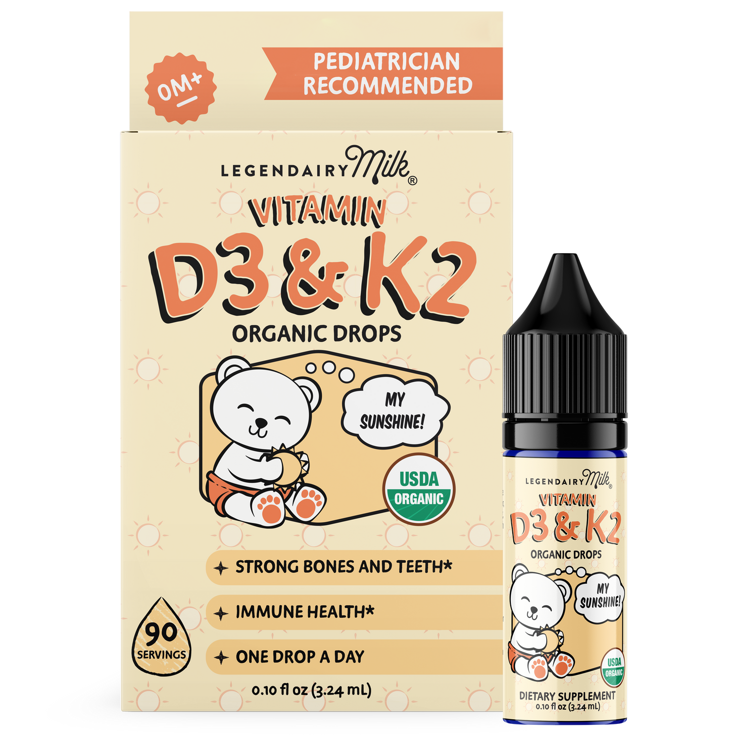 Organic Baby and Toddler D3&K2 Drops