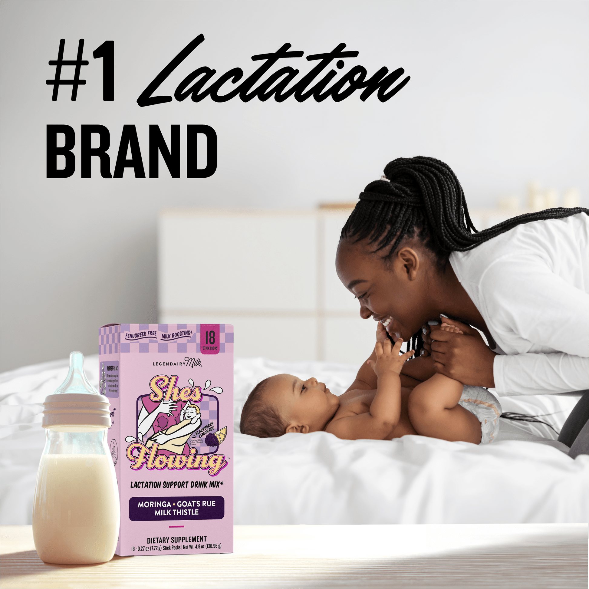 She's Flowing Lactation Drink Mix (6 Month Supply) - Legendairy Milk