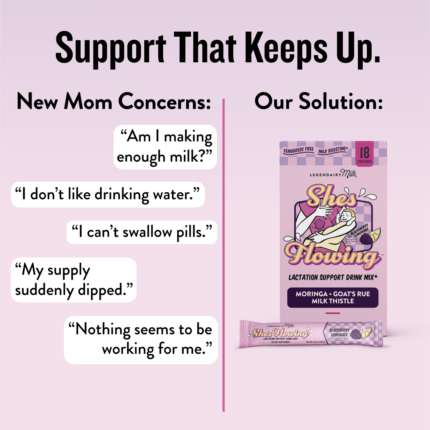 She's Flowing Lactation Drink Mix (6 Month Supply) - Legendairy Milk