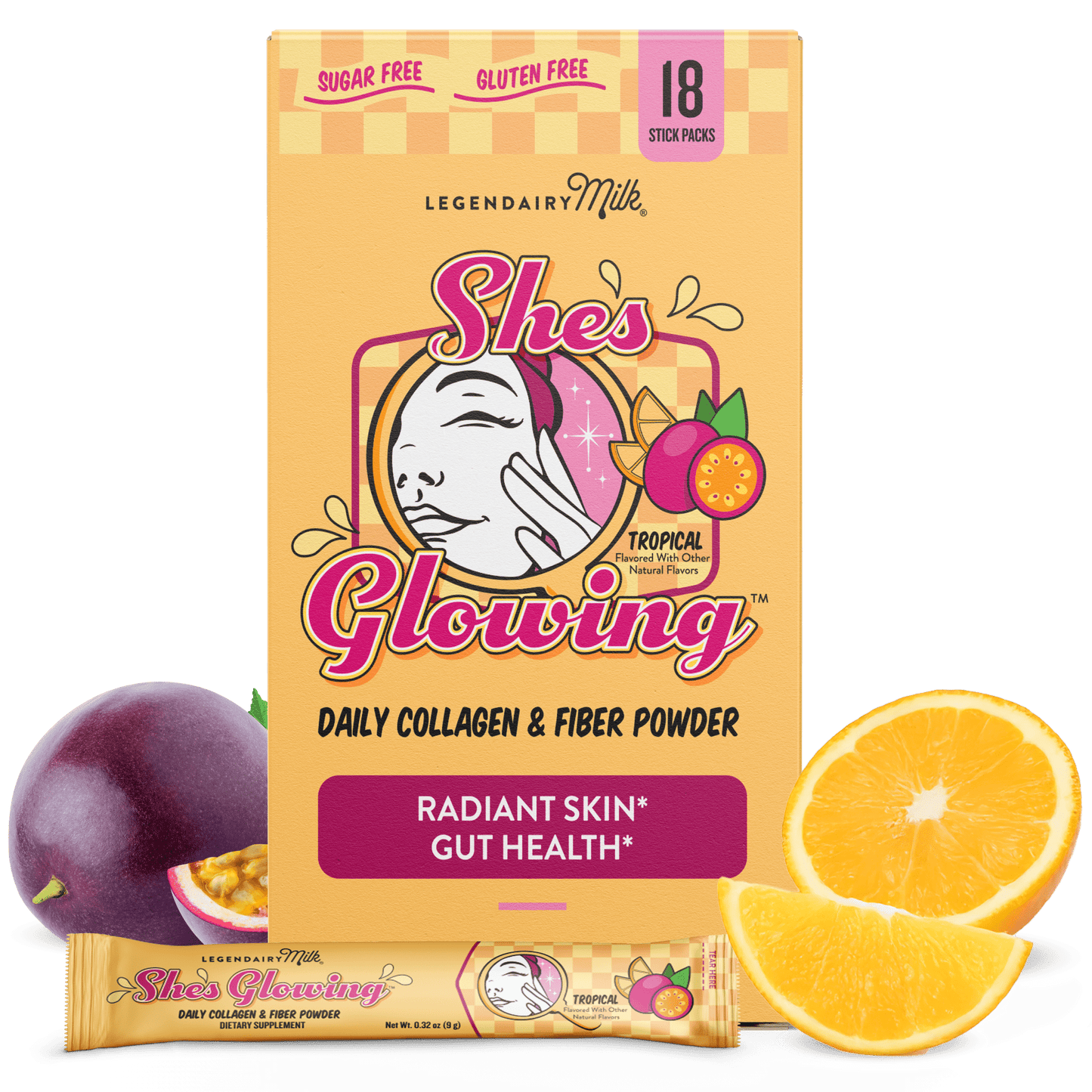 She’s Glowing™ Collagen Peptides & Fiber Powder (6 Month Supply) - Legendairy Milk