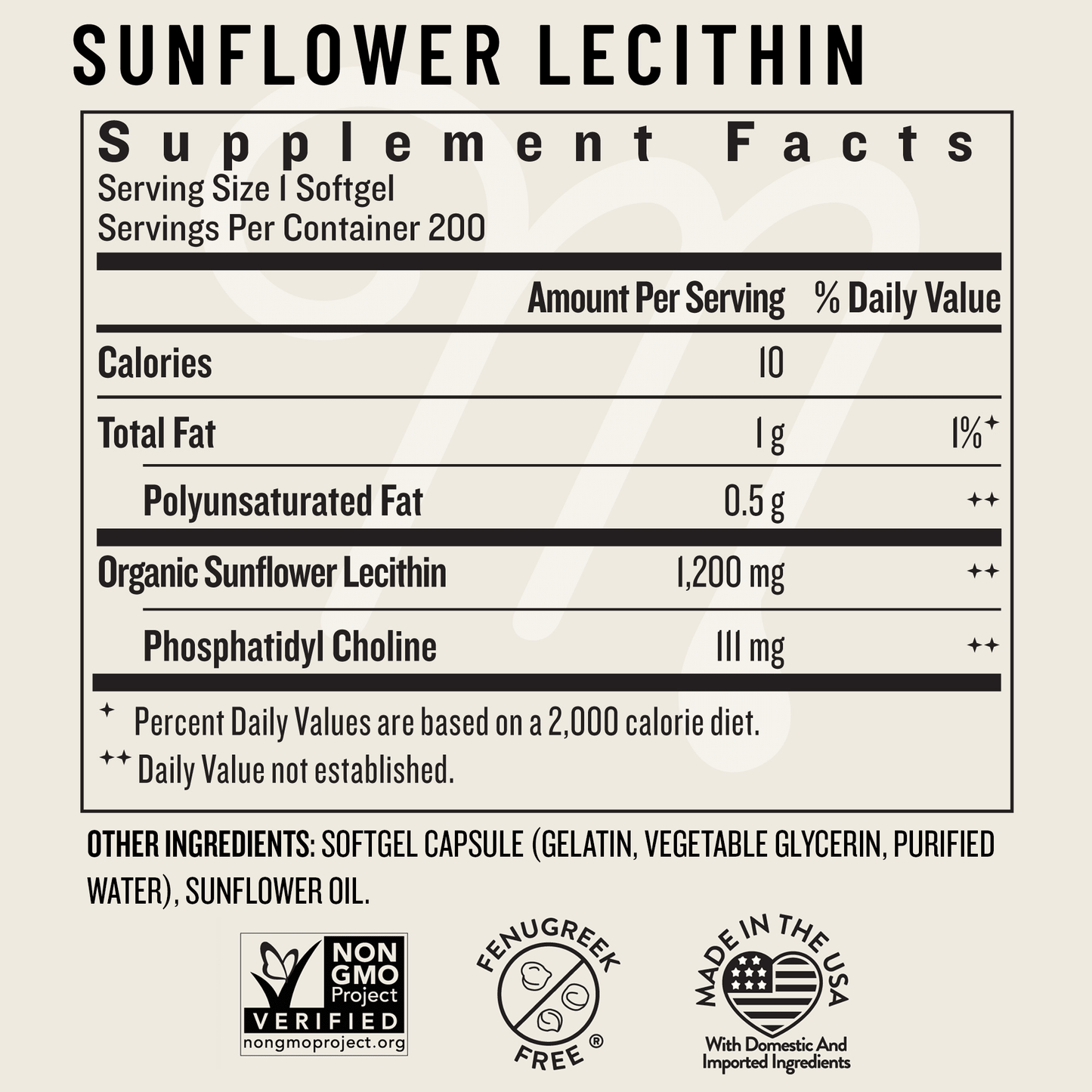 Sunflower Lecithin (1 Month Supply) - Legendairy Milk