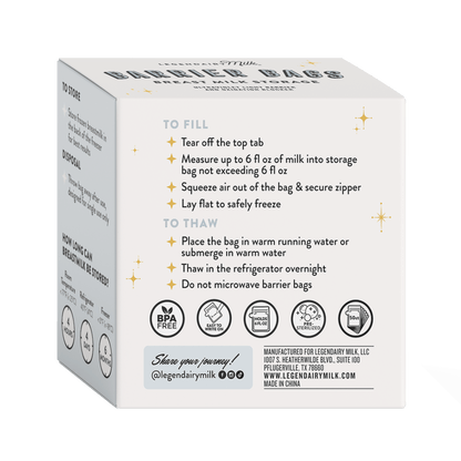 Barrier Bags for Breast Milk Storage - Legendairy Milk