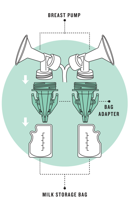 Breastmilk Storage Bag Adapters - Narrow Mouth - Legendairy Milk