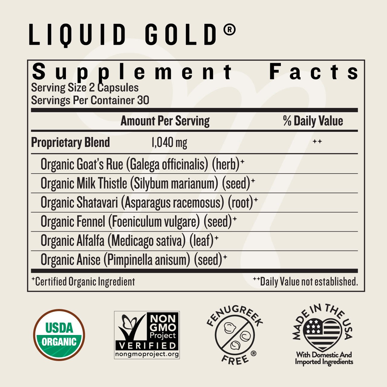 Legendairy Milk Liquid Gold Lactation Vegan Supplement - 60